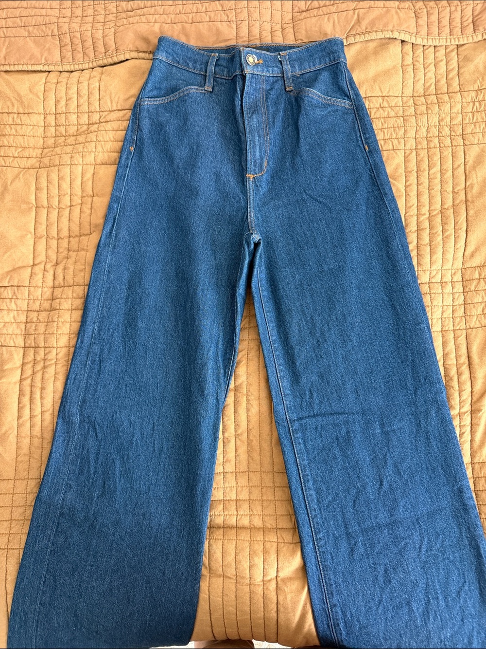 Women’s Favorite Daughter Wide Leg Denim Jeans in Deep Blue - Size 25